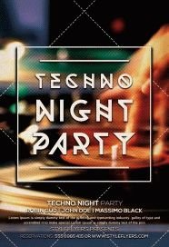 techno night party