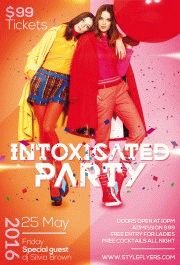 Intoxicated PSD Flyer Template