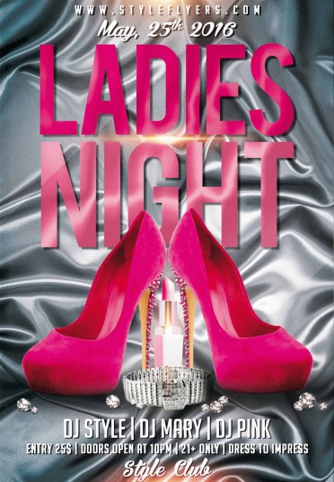Ladies Night  PSD Flyer Template