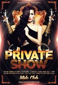 Private show PSD Flyer Template