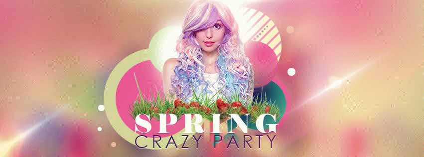 Spring Crazy Party PSD Flyer Template