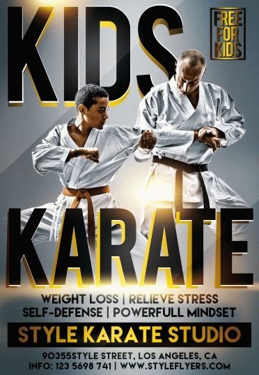 karate PSD Flyer Template