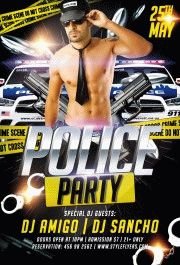 police party PSD Flyer Template