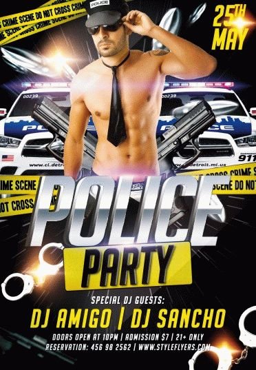 police party PSD Flyer Template