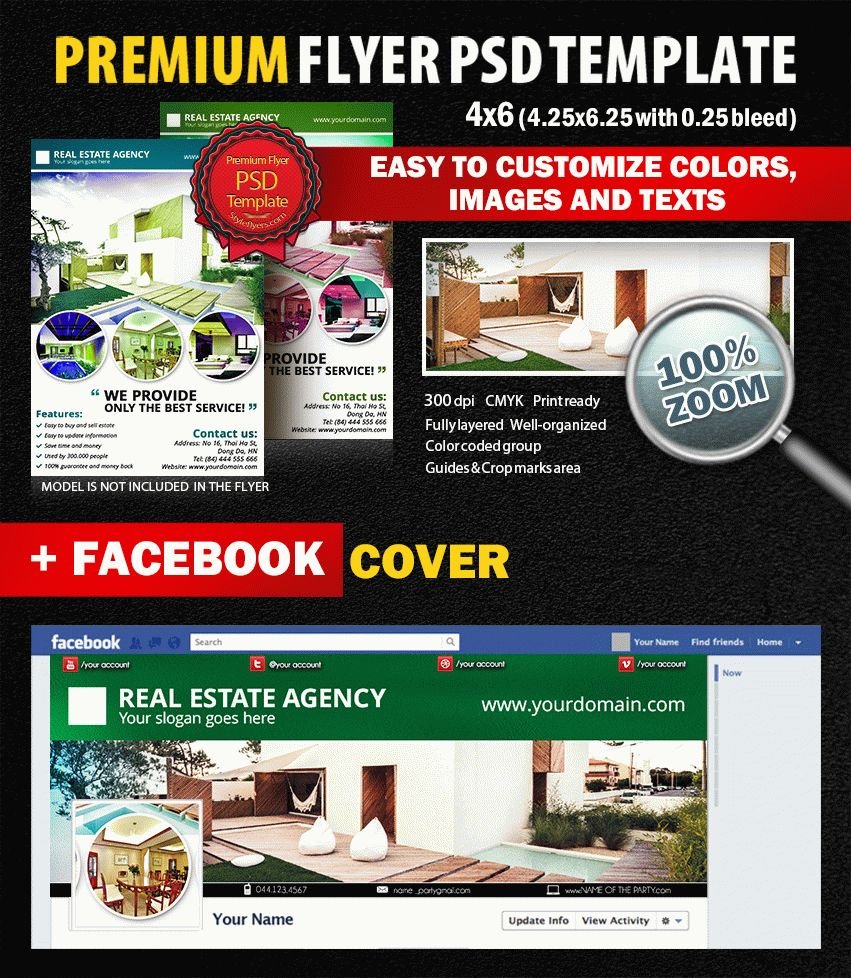 Real estate PSD Flyer Template