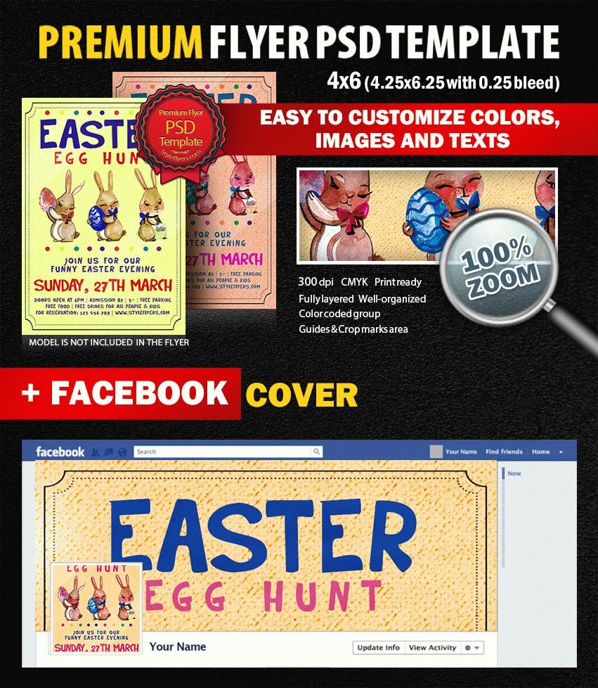 Easter Party PSD Flyer Template