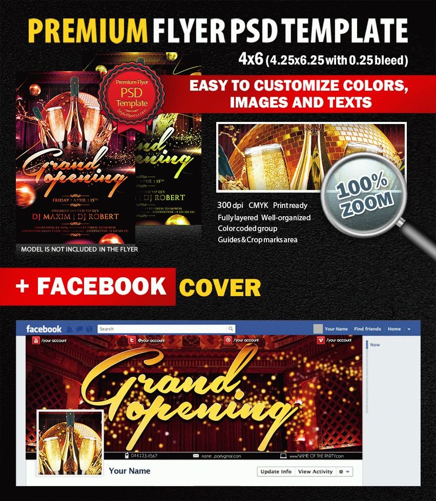 Grand Oppening PSD Flyer Template