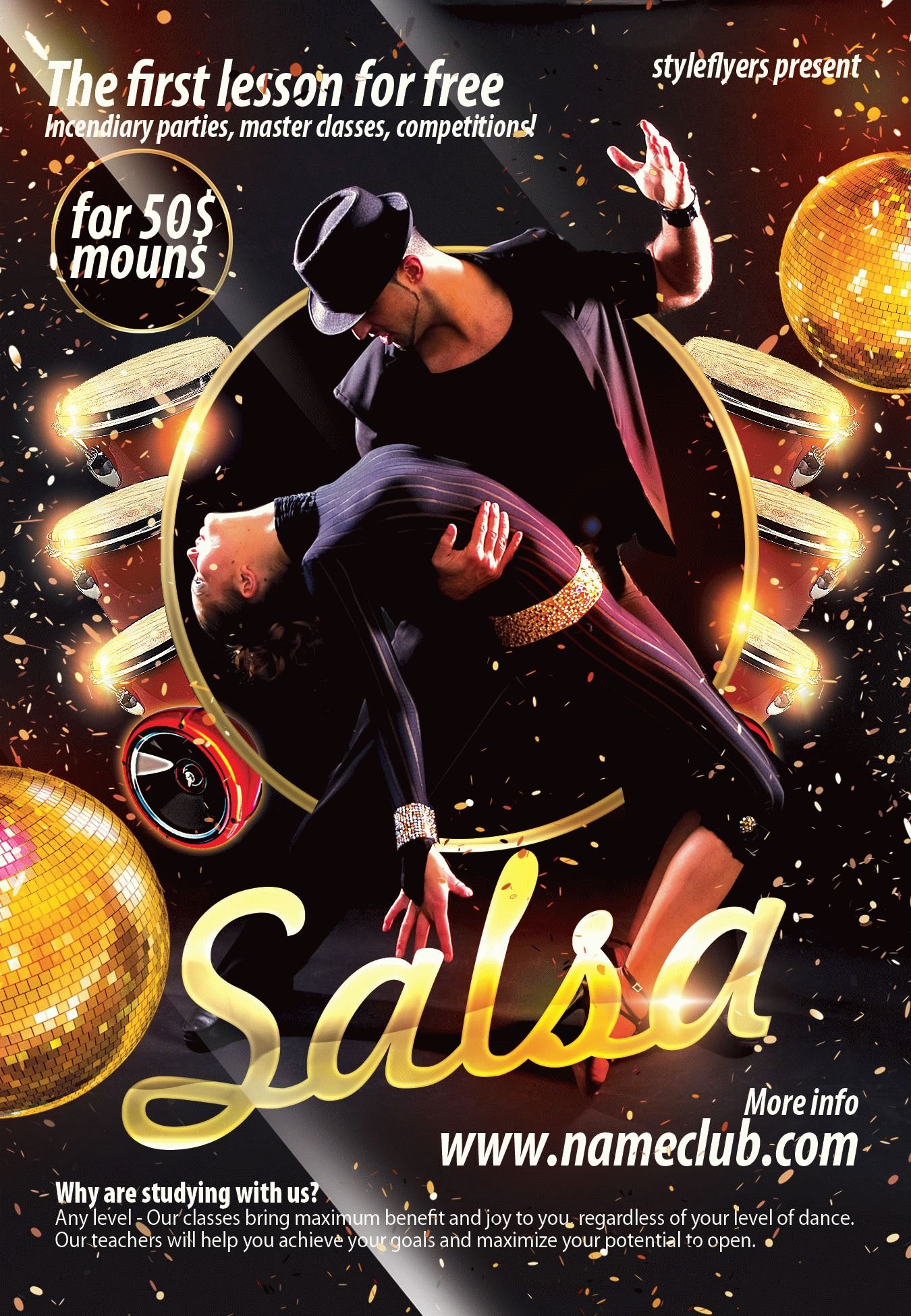 Cuban Live Salsa Flyer Template Psd Design For Photoshop Flyer Flyer My Xxx Hot Girl 