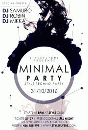 Minimal party PSD Flyer Template