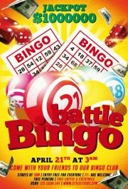 bingo battle PSD Flyer Template