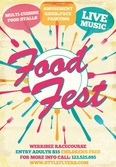 food fest PSD Flyer Template