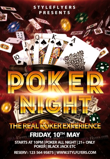 Poker Night Psd Flyer Template 7320 Styleflyers