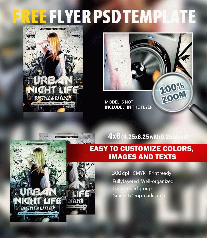 free download urban flyer templates for photoshop