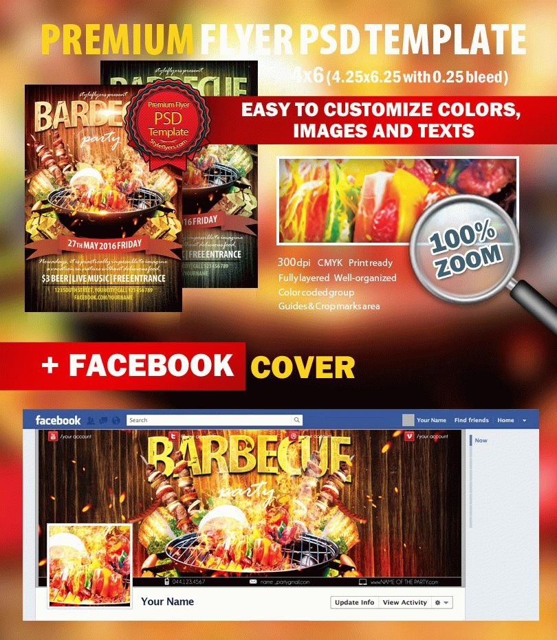 Barbecue PSD Flyer Template