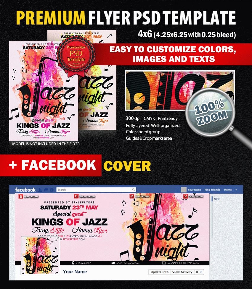 Jazz Night PSD Flyer Template