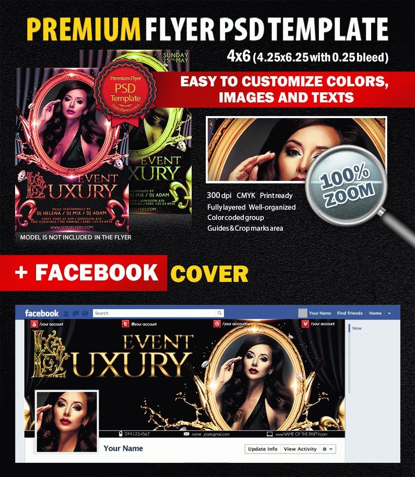 Luxury Event PSD Flyer Template