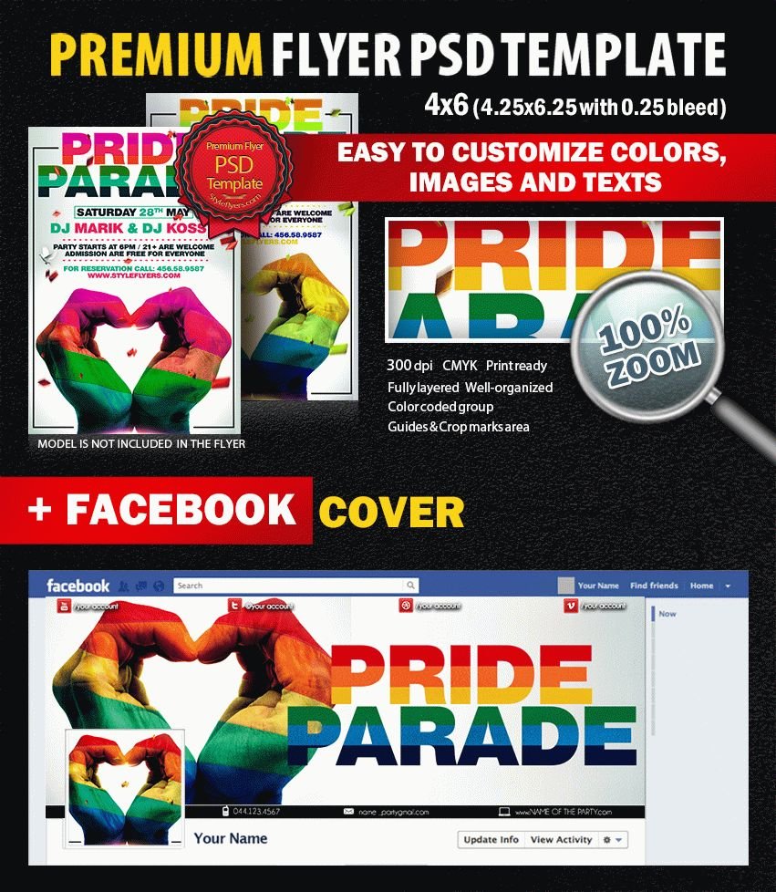 Pride Parade PSD Flyer Template