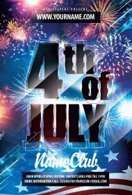 4 of july PSD Flyer Template
