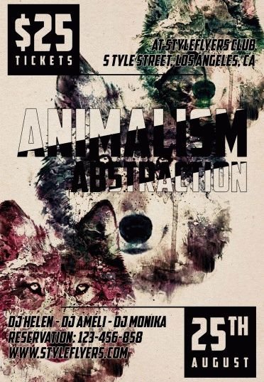 Animalism-Absrtaction-PSD-Flyer-Template