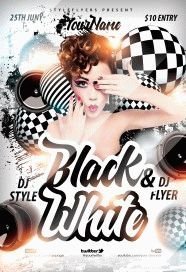 Black&White PSD Flyer Template