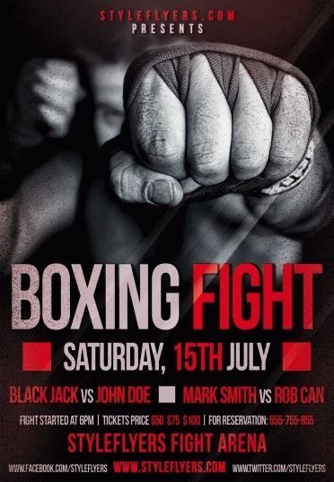 Boxing-Fight-PSD-Flyer-Template