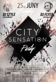 City-Sensation-Party PSD Flyer Template