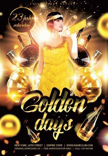 Golden Days PSD Flyer Template