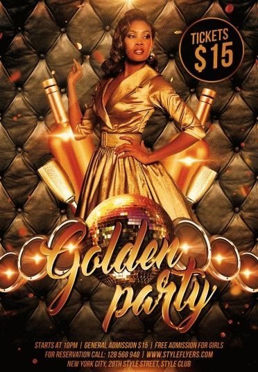 Golden-Party-PSD-Flyer-Template