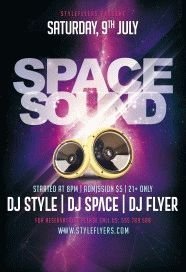 Space-Sound-PSD-Flyer-Template