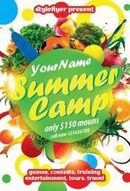 Summer camp PSD Flyer Template