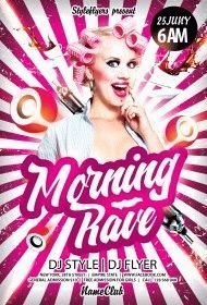 morning-rave PSD Flyer Template