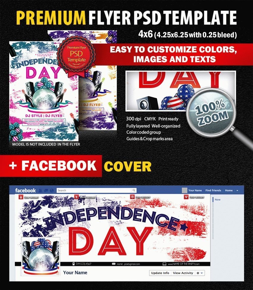Independence Day PSD Flyer Template