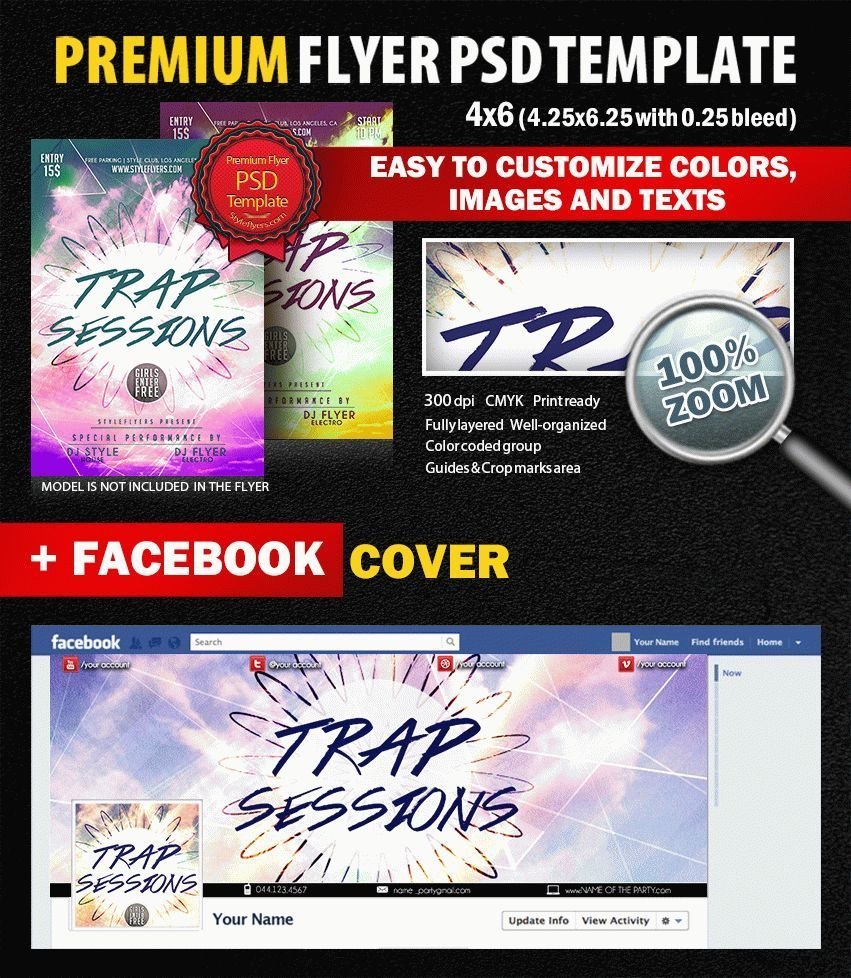 Trap Sessions  PSD Flyer Template