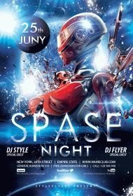 space PSD Flyer Template