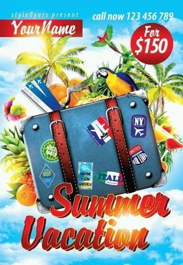 summer-vacation PSD Flyer Template