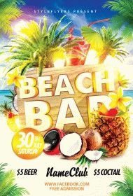 Beach Bar PSD Flyer Template