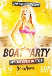 Boat Party PSD Flyer Template