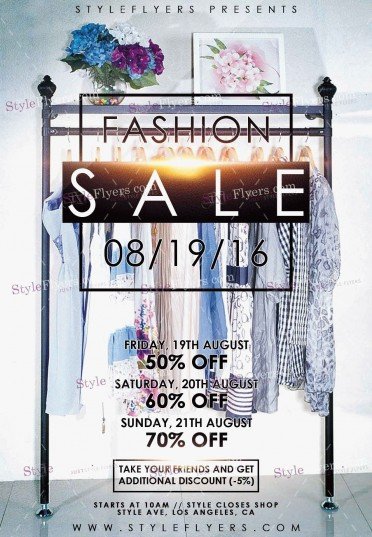 Fashion Sale_watermarks PSD Flyer Template