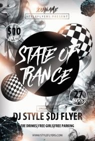 State of Trance PSD Flyer Template