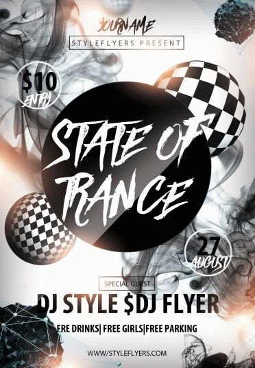 State of Trance PSD Flyer Template