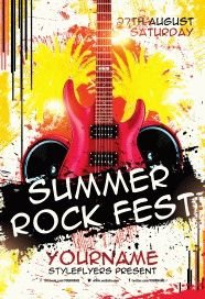 Summer Rock Fest PSD Flyer Template