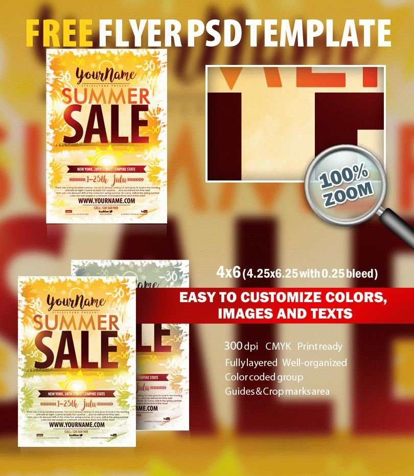 Summer Sale PSD Flyer Template Free Download 9361 Styleflyers