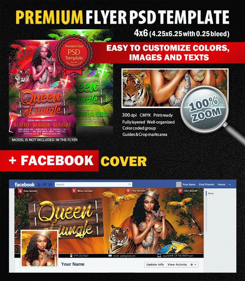 preview_queen_of_jungle_PSD_Flyer_Template
