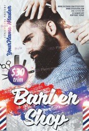 Barber Shop PSD Flyer Template