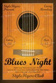 Blues Night PSD Flyer Template