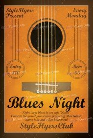 Blues Night PSD Flyer Template