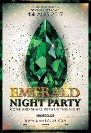 Emerald Party PSD Flyer Template