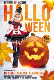 Halloween Party PSD Flyer Template