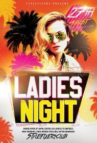 Ladies Nights  PSD Flyer Template