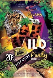 Wild Party PSD Flyer Template